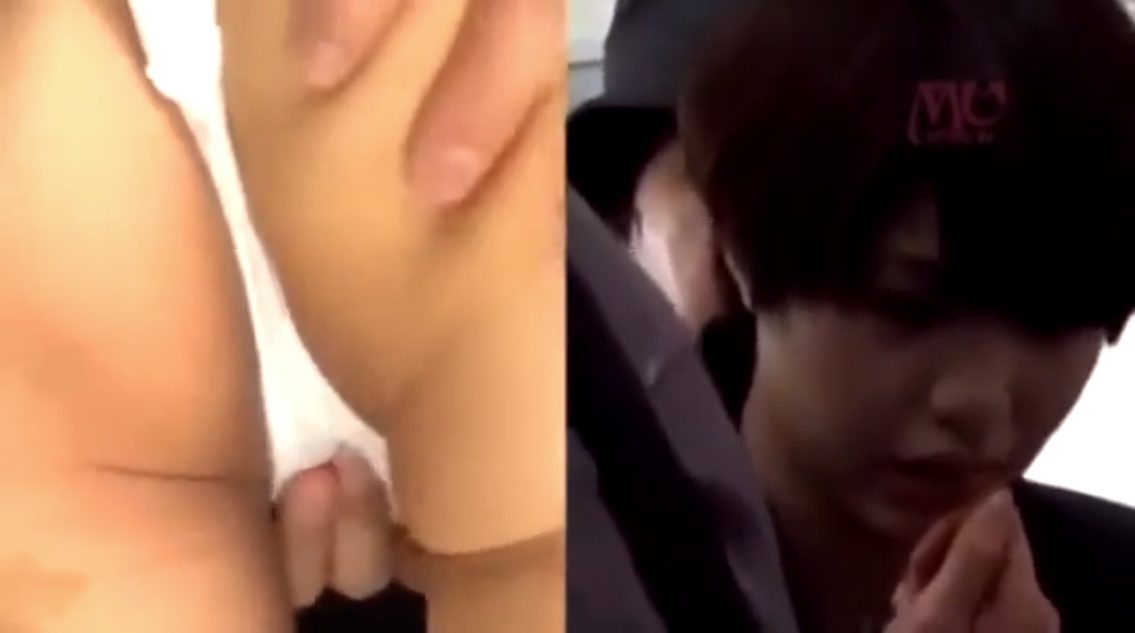 【痴漢×OL】スレンダー美女無抵抗のまま犯されてガチレイプ！強制手コキで勃起したおチンポを立ちバックハメ！