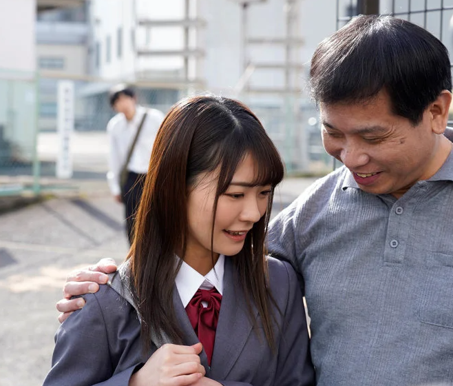 【犯され×JK】変態おっさんとラブホでハメる女子高生がオナニー見せつけ濃厚手コキフェラｄおちんぽをしごく！